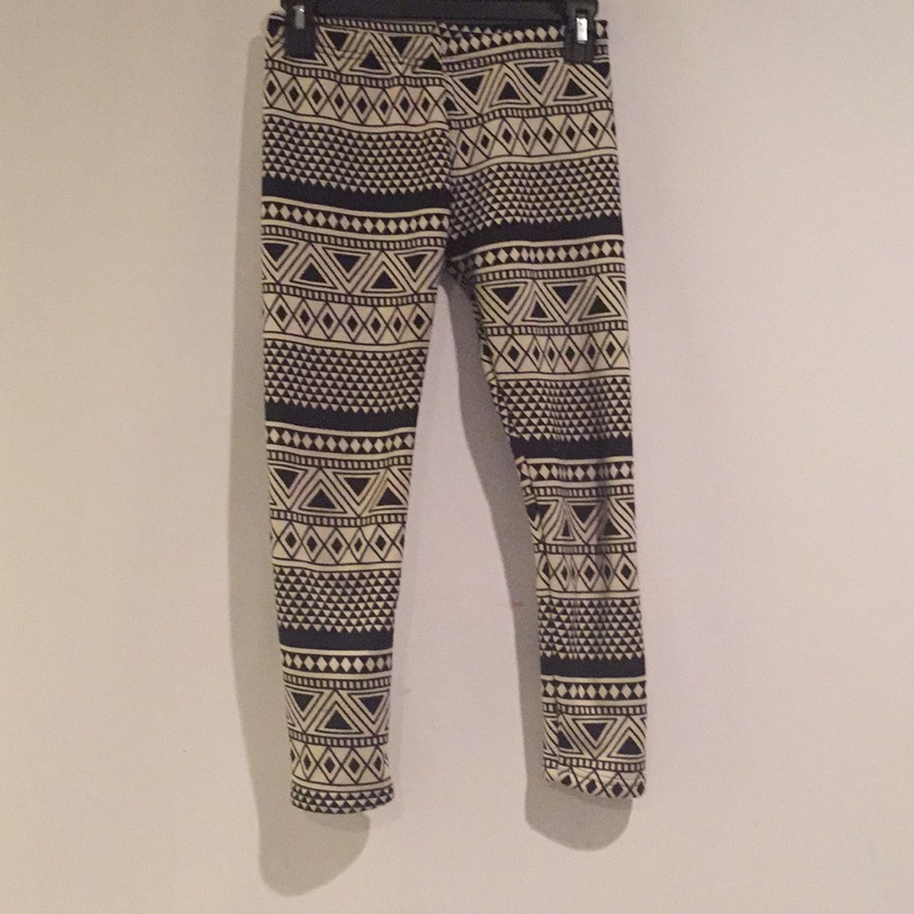 Fur lined Aztec leggings